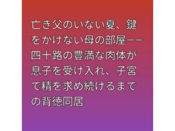 亡き父のいない夏、鍵をかけない母の部屋――四十路の豊満な肉体が息子を受け入れ、子宮で精を求め続けるまでの背徳同居
