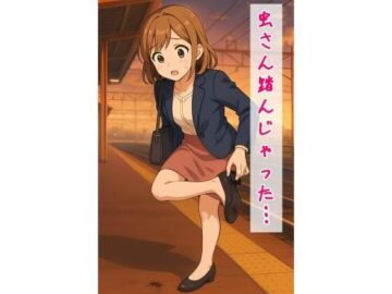 【踏み潰し】会社の先輩は可愛いのに、足が臭くて虫を平気で踏み潰す【足の匂いフェチ】