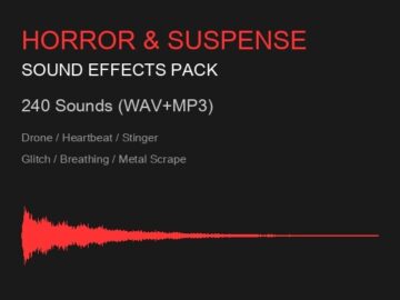 ホラー・サスペンス効果音メガパック 240音|心音・環境音・グリッチ・スティンガー WAV+MP3・商用可